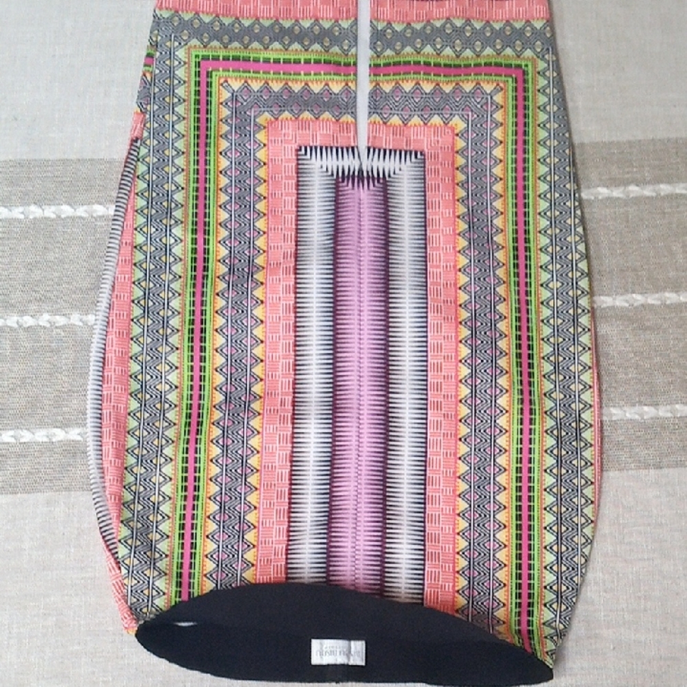 Bisou Bisou Multicolor Geometric Midi Skirt